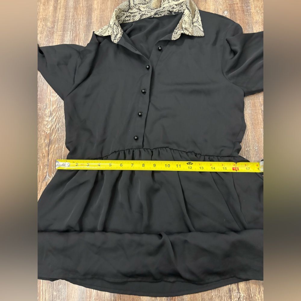 Zara Basic Black Python Snake Trim Mini Dress Siz… - image 13